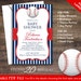 Baseball Baby Shower Invitations Editable Pdf, DIY 4x6 Printable Blue ...
