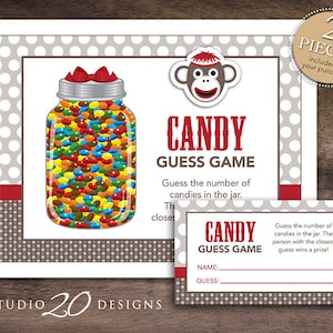 Baby Shower Candy Guess Monkey Free Printable
