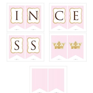 Printable Princess Baby Shower Banner