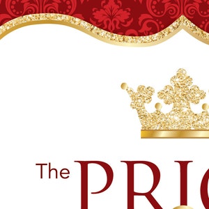 Instant Download Royal Red Prince or Princess Price Is Right Game, Printable Gold Glitter Baby Shower Games, Crown Theme Price Is Right 66E image 2