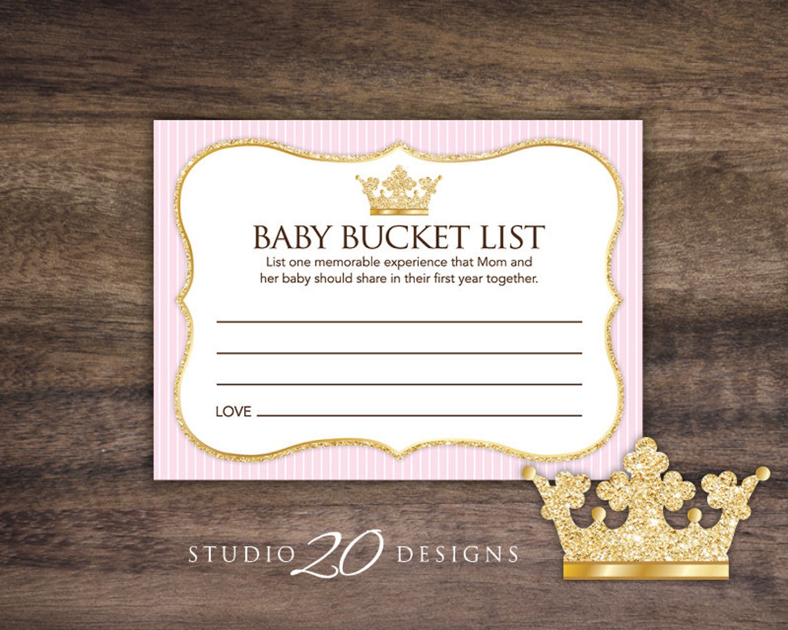 Instant Download Baby Bucket List Cards Printable Pink - Etsy
