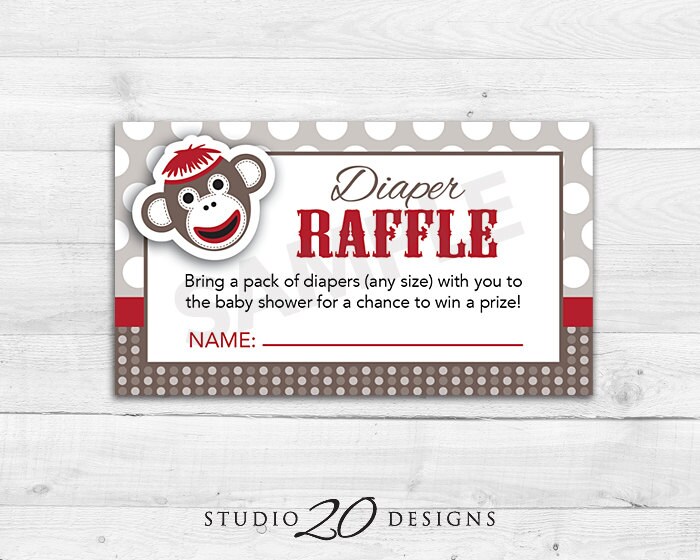 Instant Download Sock Monkey Theme Baby Shower Diaper Raffle Cards for Boy Girl Unisex, Monkey Printable Party Sheets, Drawing Card 30A - Etsy instant-download-sock-monkey-theme-baby-shower-diaper-raffle-cards-for-boy-girl-unisex-monkey-printable-party-sheets-drawing-card-30a-etsy