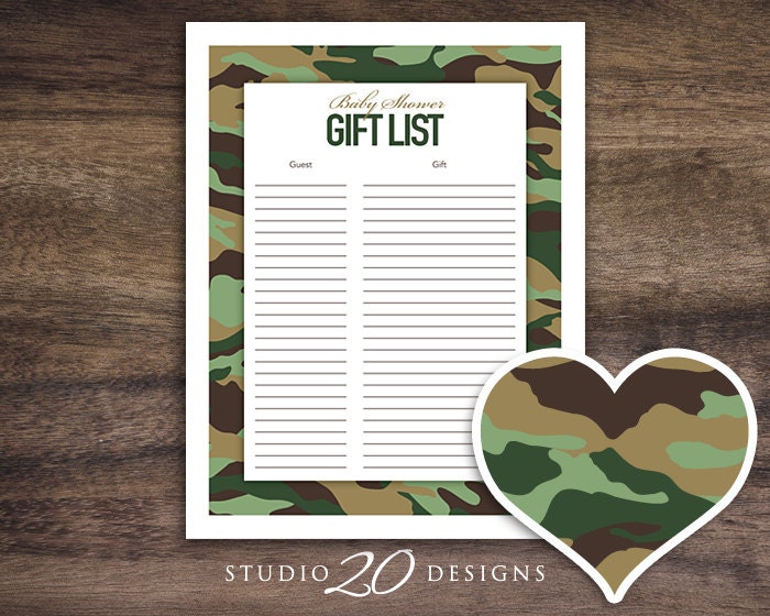 Instant Download Green Camo Baby Shower Games Printable - Etsy