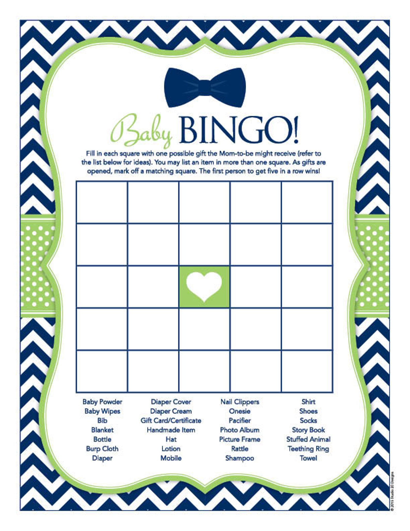 Instant Download Bow Tie Baby Shower Games Pack Printable - Etsy