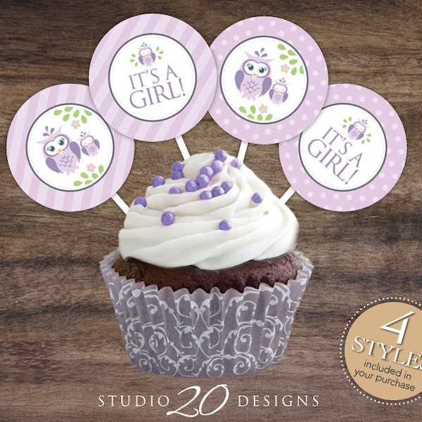 Owl Cupcake Toppers Etsy