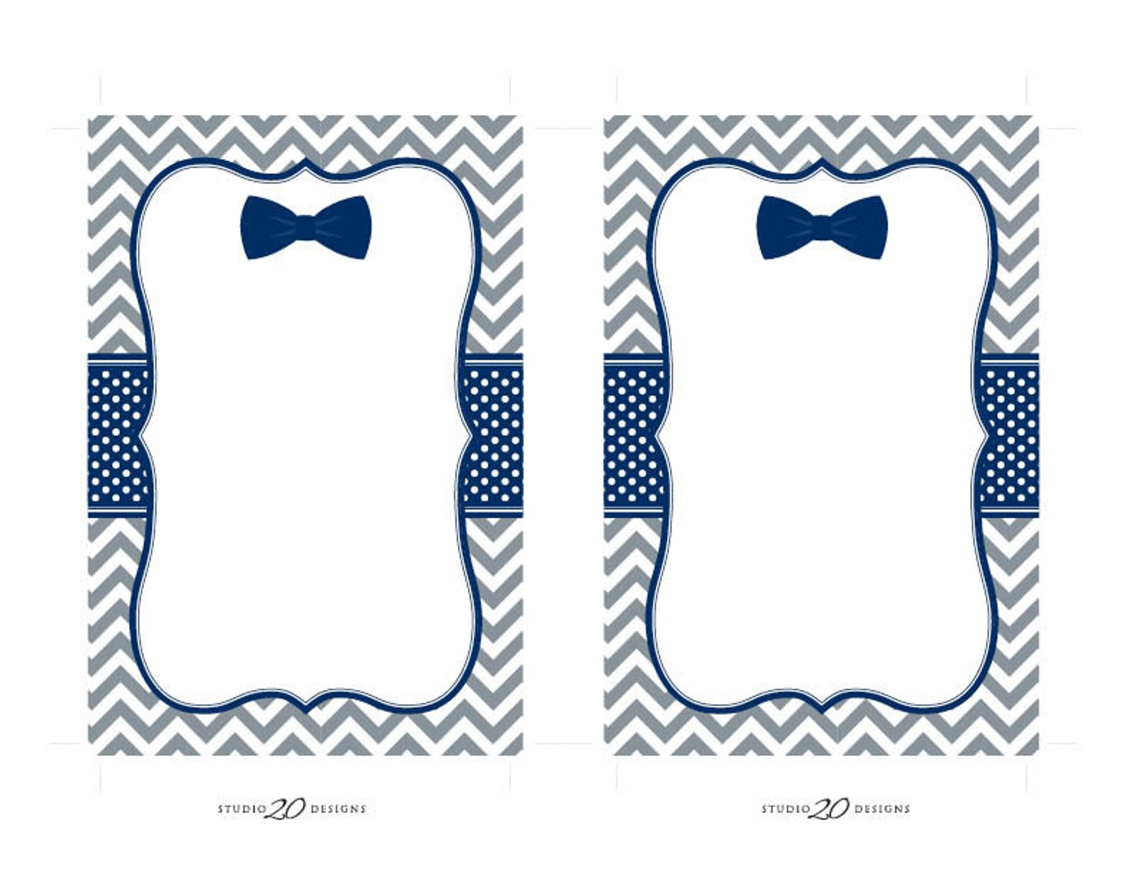 Bow Tie Baby Shower Invitations Editable Pdf DIY 4x6 | Etsy