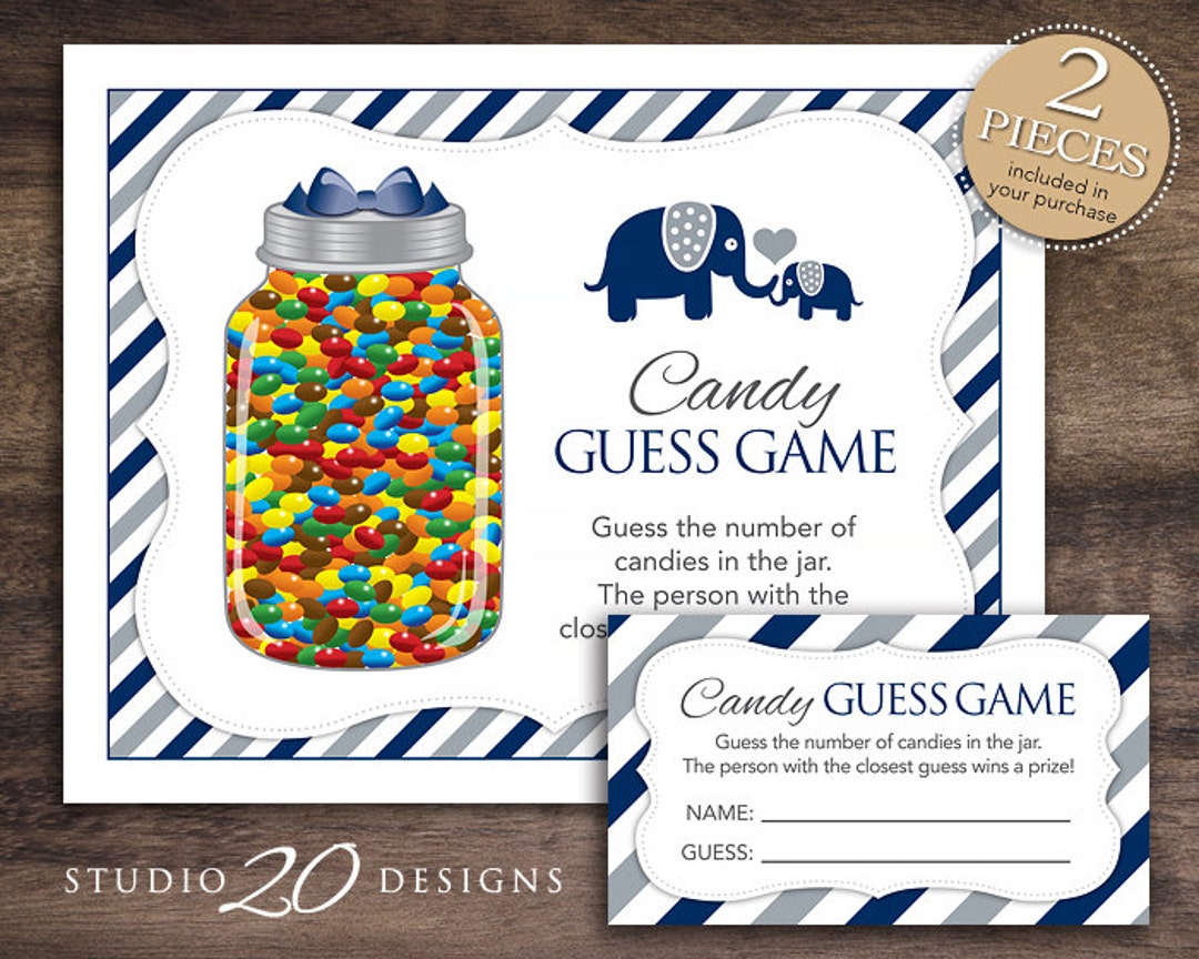 Name That Candy Royal Elephant Themed Baby Shower Game