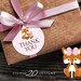 Instant Download Pink Fox Thank You Tags Fox Printable Gift | Etsy