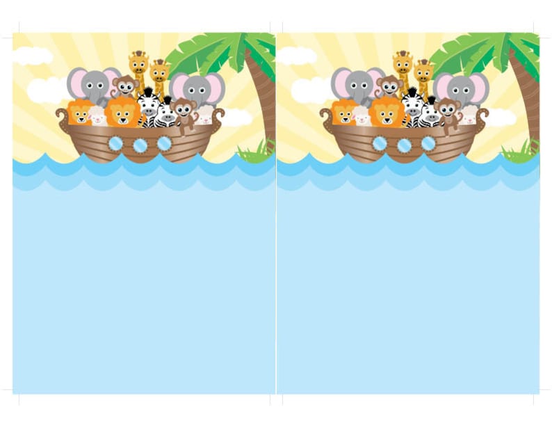 Instant Download Noah's Ark Baby Shower Invitations Editable Pdf, DIY ...