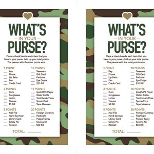 Instant Download Green Camo Baby Shower Games, Printable Camouflage ...