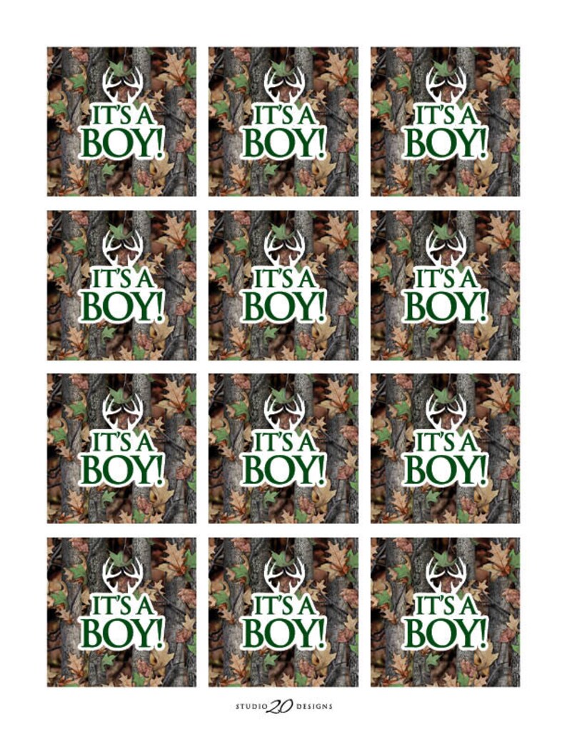 Instant Download Camo Cupcake Toppers 2 Realistic Green Etsy España