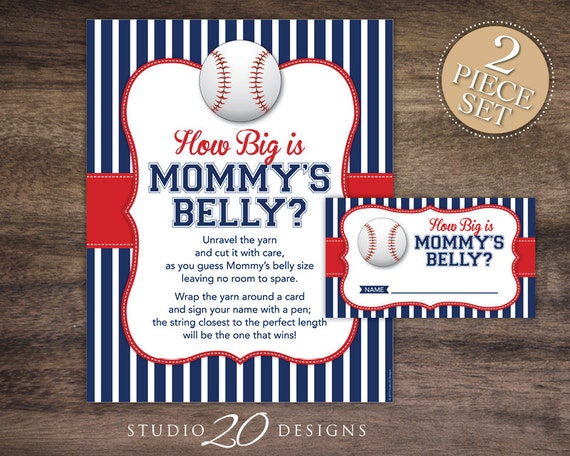 Instant Download Baseball How Big is Mommy's Belly Baby Shower Game, Red  Blue Baseball Baby Bump Game, Sports Guess Tummy Size for Boy 68A -   Canada