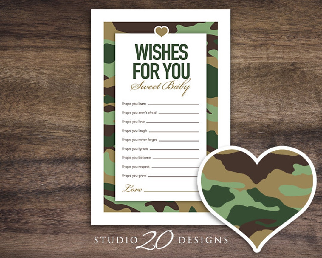 Instant Download Green Camo Baby Shower Games, Printable Camouflage ...