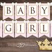 Instant Download Pink Princess Baby Shower Banner, Girl Glitter Bunting Banner, Printable Pink ...