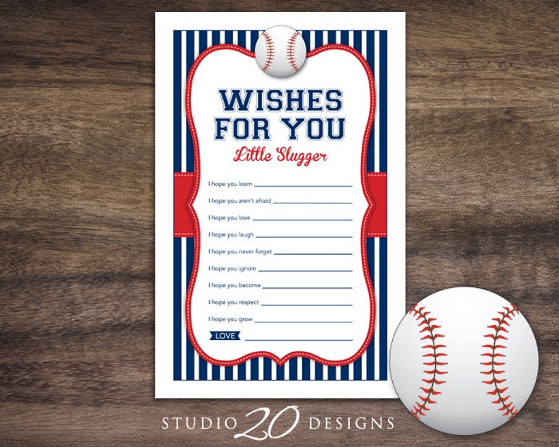 Instant Download Baseball Wishes For Baby Boy Red Blue Etsy Instant Download Baseball Wishes For Baby Boy Red Blue Etsy