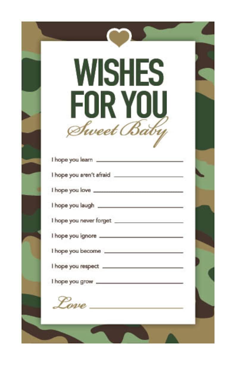 Instant Download Green Camo Baby Shower Games Printable - Etsy