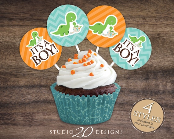 Instant Download Dinosaur Cupcake Toppers 2 Dinosaur Etsy