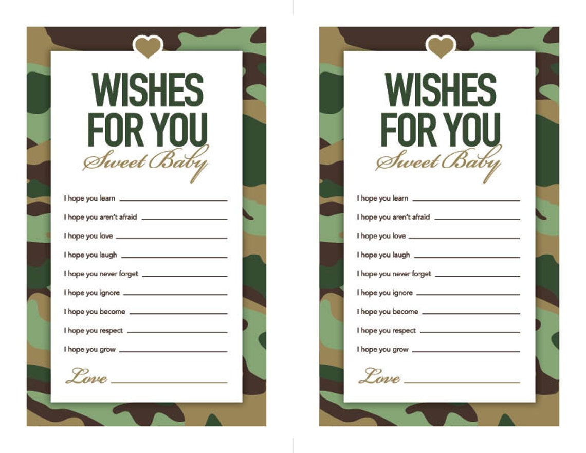 Instant Download Green Camo Baby Shower Games Printable - Etsy