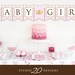 Instant Download Pink Princess Baby Shower Banner, Girl Glitter Bunting Banner, Printable Pink ...