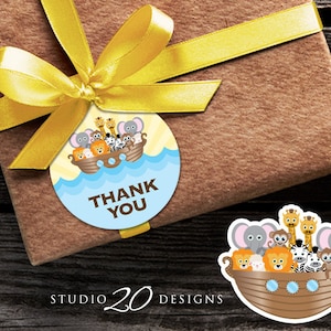 Instant Download Noah's Ark Thank You Tags, Printable Noahs Ark Gift ...