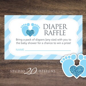 Instant Download Footprint Baby Shower Games Pack, Printable Blue Grey ...