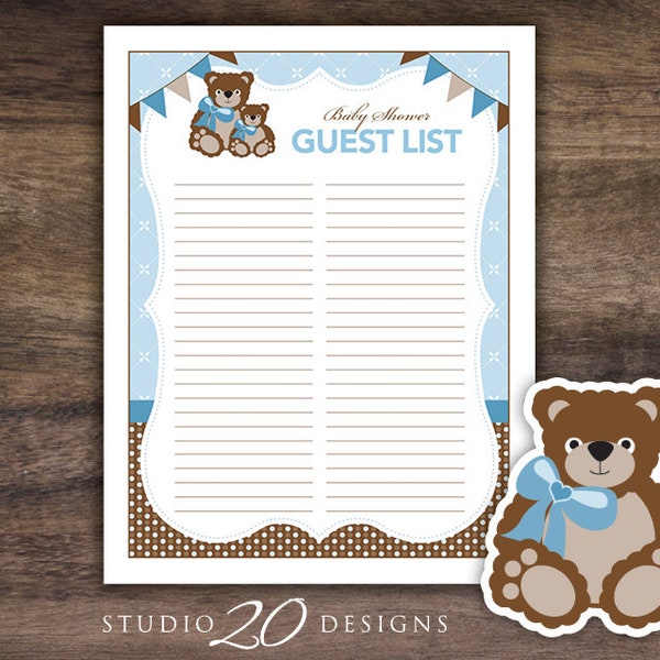 Baby Shower Guest Sign In - Etsy