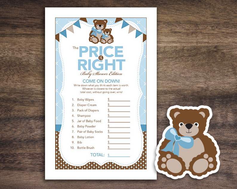 boy baby shower teddy bear theme