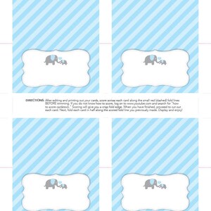 Instant Download Blue Elephant Food Labels, DIY Editable Food Labels ...