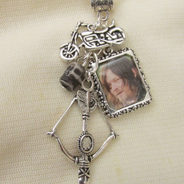 The Walking Dead Daryl Dixon Picture Charms Necklace
