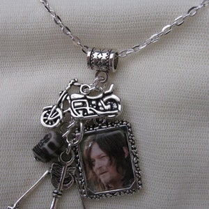 The Walking Dead Daryl Dixon Picture Charms Necklace image 2