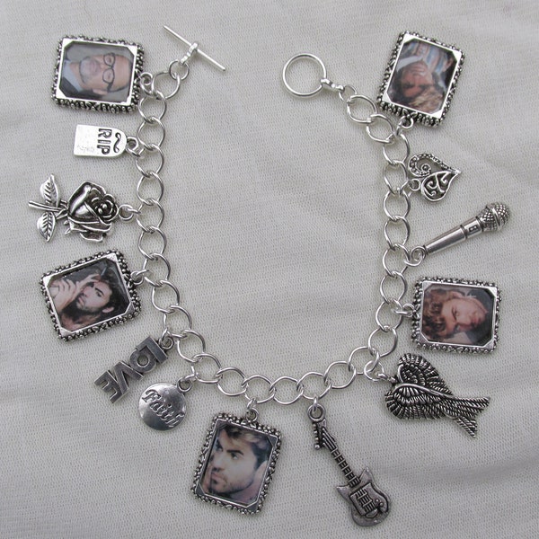 George Michael Photo  Charms Bracelet