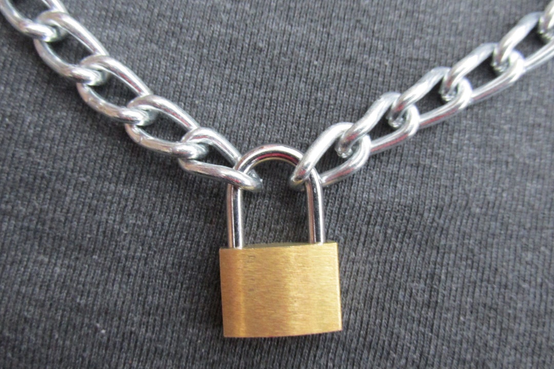 Punk Padlock Necklace Etsy
