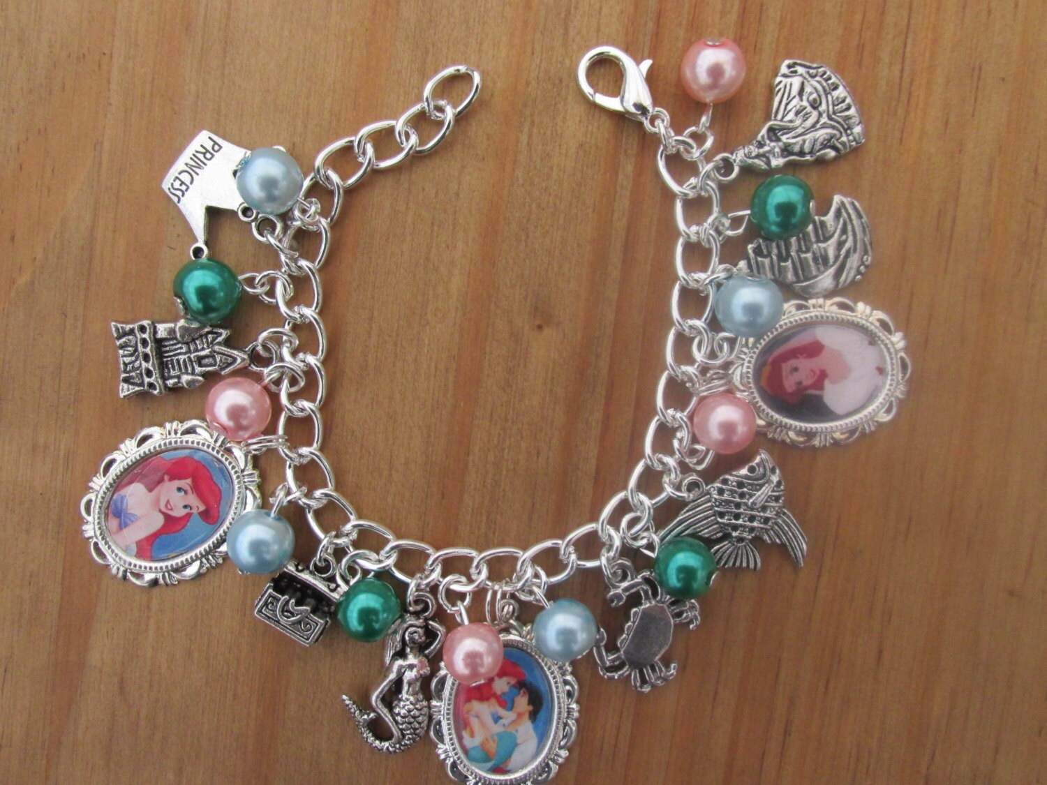 Childs Ariel The Little Mermaid Charms Bracelet Etsy