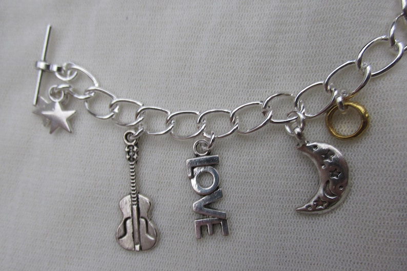 The Victorian Poem by Edgar Lear, The Owl and the Pussycat Charms Bracelet image 4