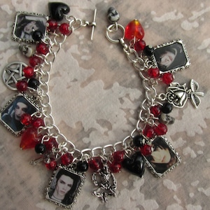 Bracelet photo pour mariée voile noir