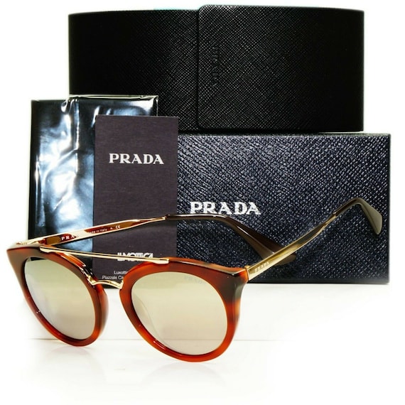 Buy Prada Gold Mirror Brown Tortoise Cinema Sunglasses Womens Spr Online in  India - Etsy