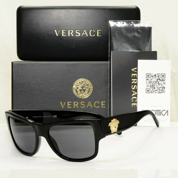 Versace Gold Medusa Sunglasses Black Square Fashion D… Gem