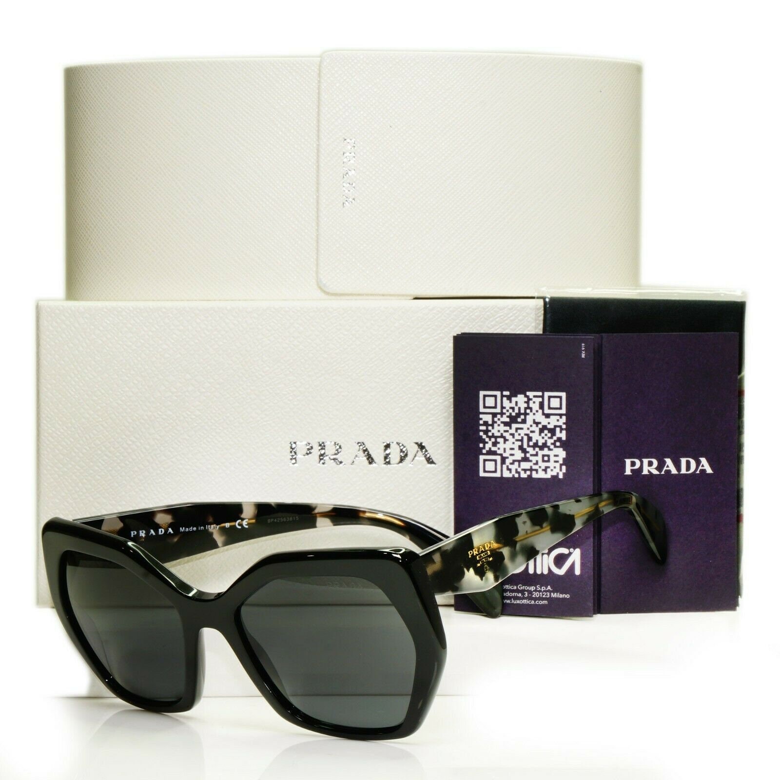 gafas de sol Prada Mujer Negro Angular Spr - Etsy México