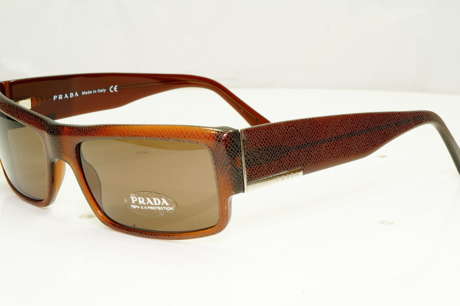 Authentic Prada Mens Vintage Sunglasses Brown Spr 08h 7jy8c1 Etsy