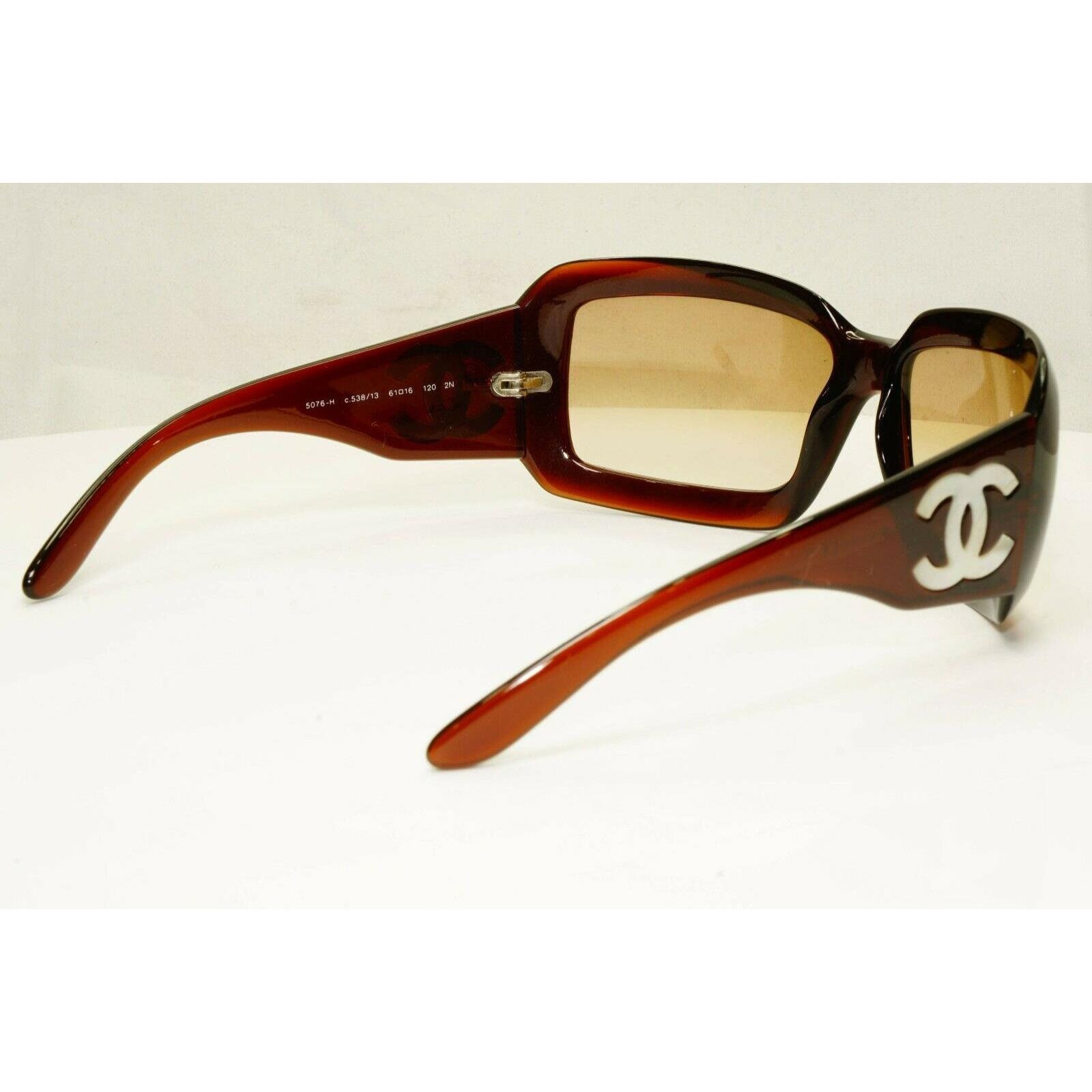 Chanel 5076-H 538/13 Sunglasses Crystal Brown with Mother of Pearl CC Logo