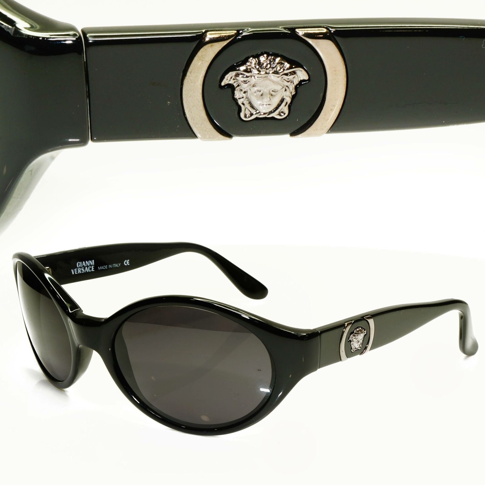 Gianni Versace 1996 Womens Vintage Black Medusa Sunglasses Mod 250