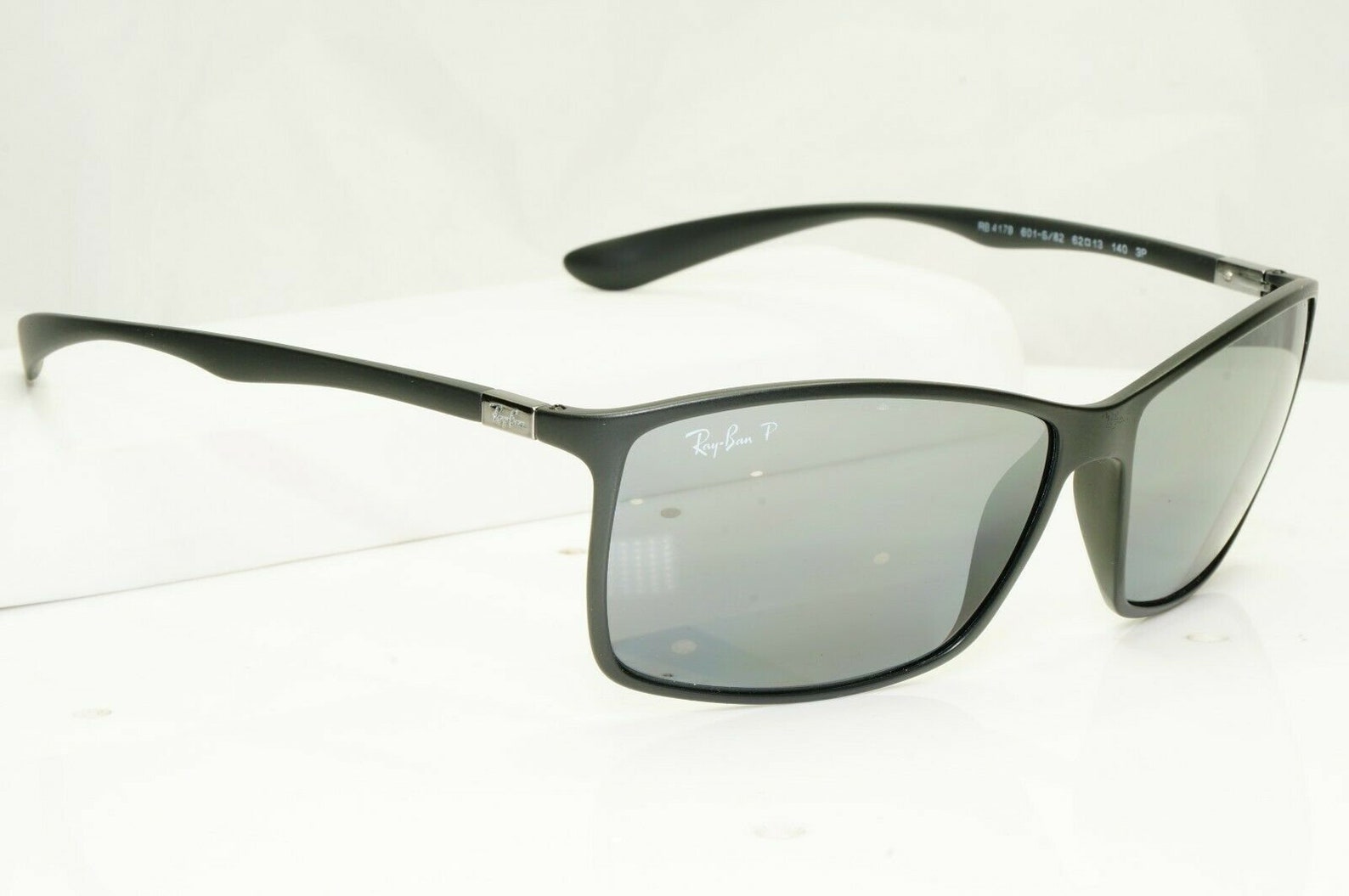 Authentic RayBan Sunglasses Polarized Black Silver Rb