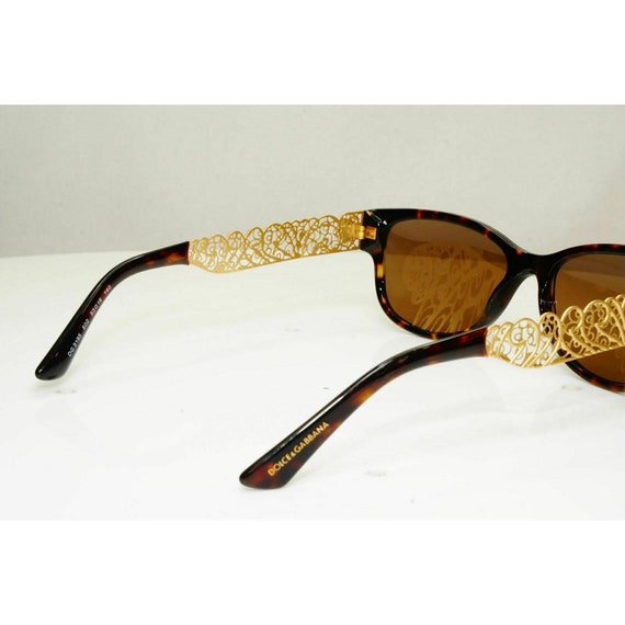 Authentic Dolce Gabbana Gold Flowers Brown Womens Sunglasses - Etsy