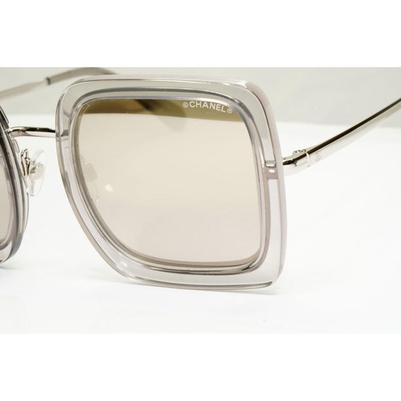 Chanel 2018 Lunettes de Soleil Carr Argent Gris Miroir Etsy Canada