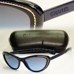 Chanel Brown 6039 Chain Detail Cat Eye Sunglasses Chanel