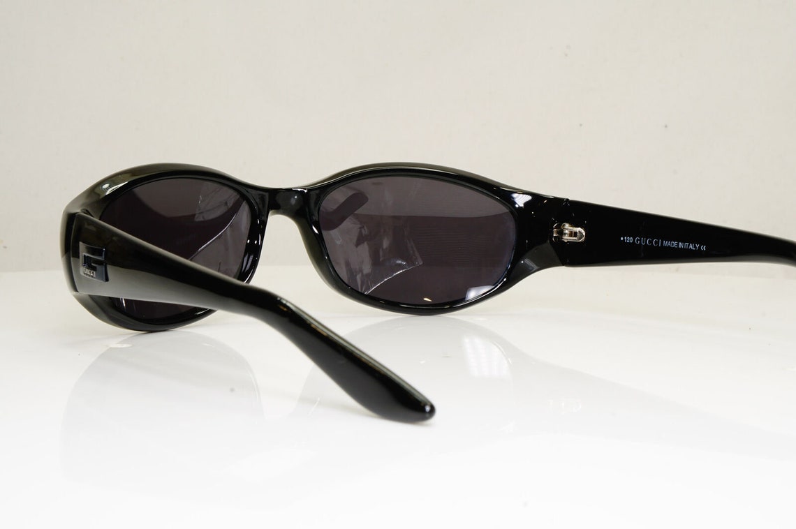 Authentic Gucci Mens Womens Vintage Sunglasses Black Rectangle | Etsy