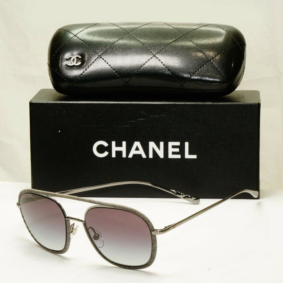 Chanel Silver Grey Brown Sunglasses Metal Pilot Womens Mens -  Israel