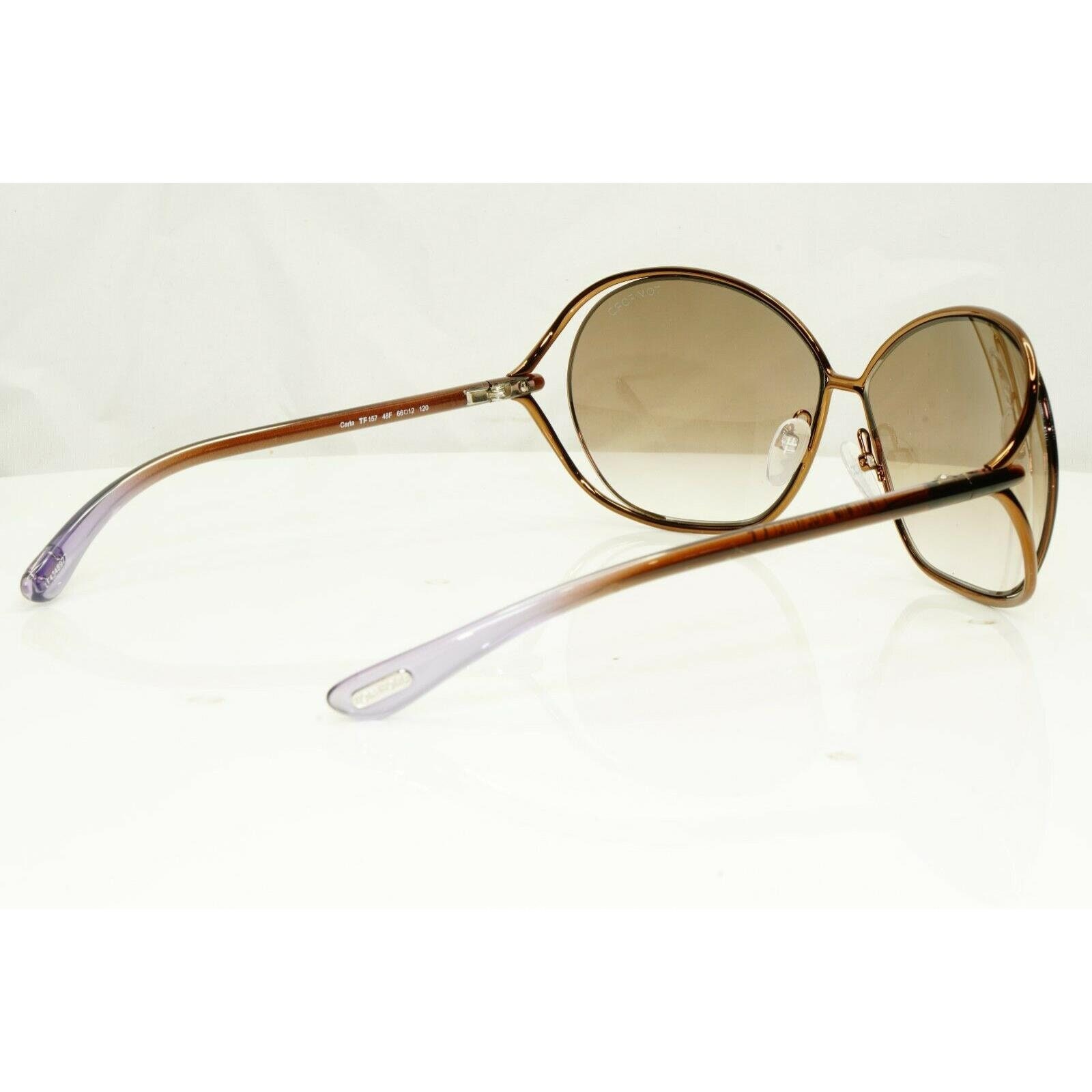 AUTHENTIC TOM FORD Womens Sunglasses Shiny Bronze Brown Carla TF157 48F  34462 £155.00 - PicClick UK