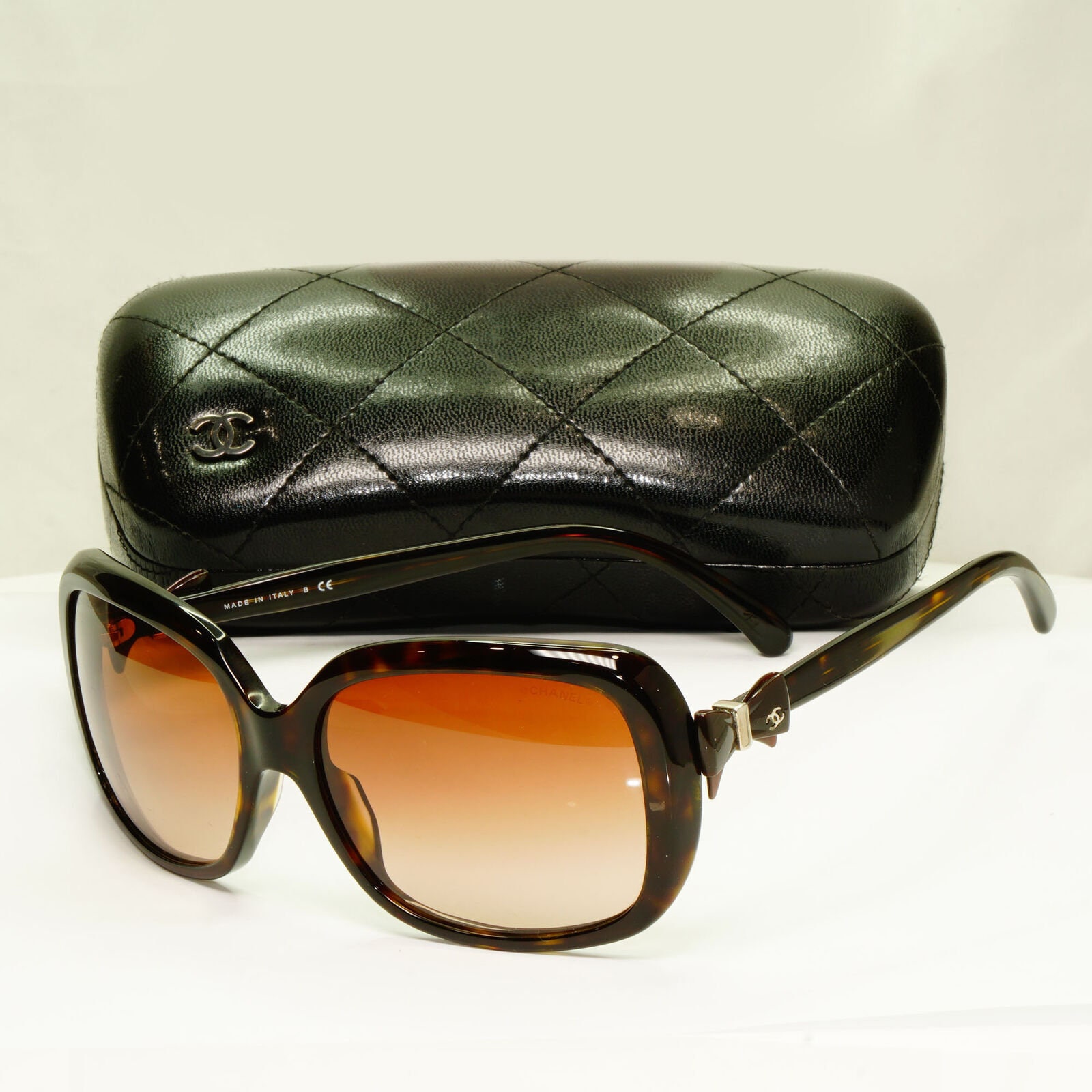 Chanel Brown Bows Gafas de sol Tortoiseshell Plata 5171 -  México