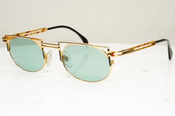 Authentic Cazal Mens Vintage Sunglasses Gold Mod 7